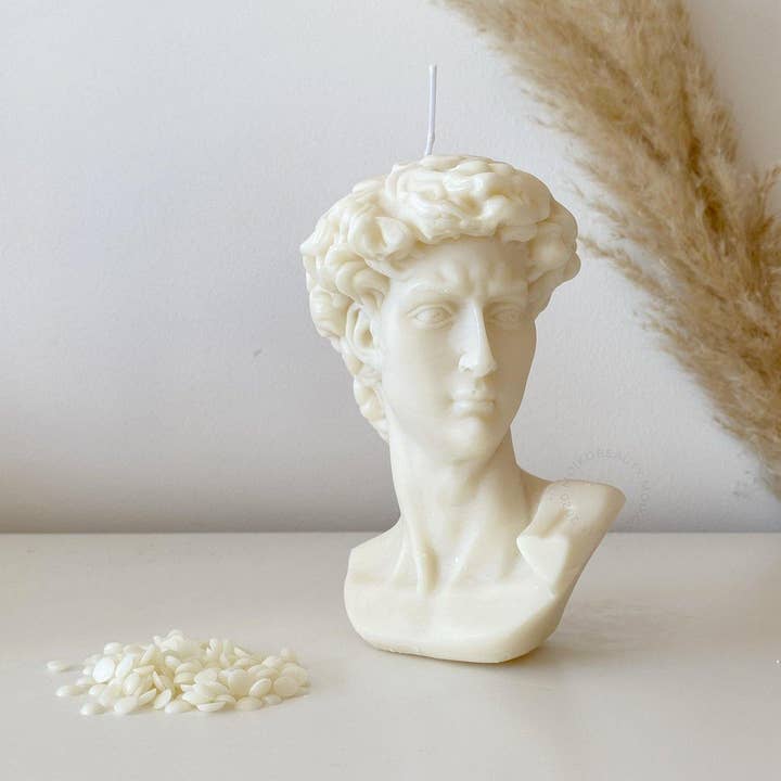 MOI AND KO - Venta al por mayor Velas de diseño llamativo - Busto de David vela de Soja | Escultura Vela Decorativa