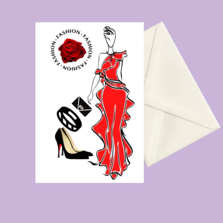 Red Dress Fashion Model for wholesale by Betty J