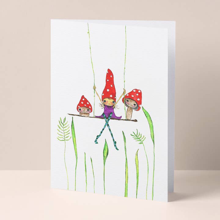 Cartão de Saudação Gnome Swing por atacado de The Gnat