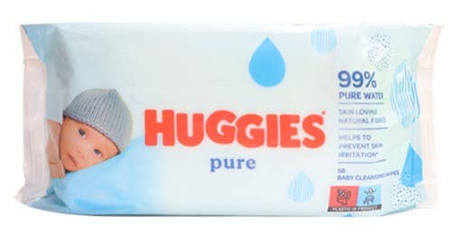 EcoQuality - Wholesale Face & Body Wipes - Baby - Huggies Baby Wipes, Pure 56ct