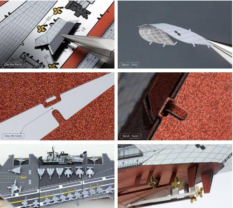 Metal Earth - Wholesale Decorative Tabletop Object - USS Midway Premium Series Metal Earth 3D Model kit6