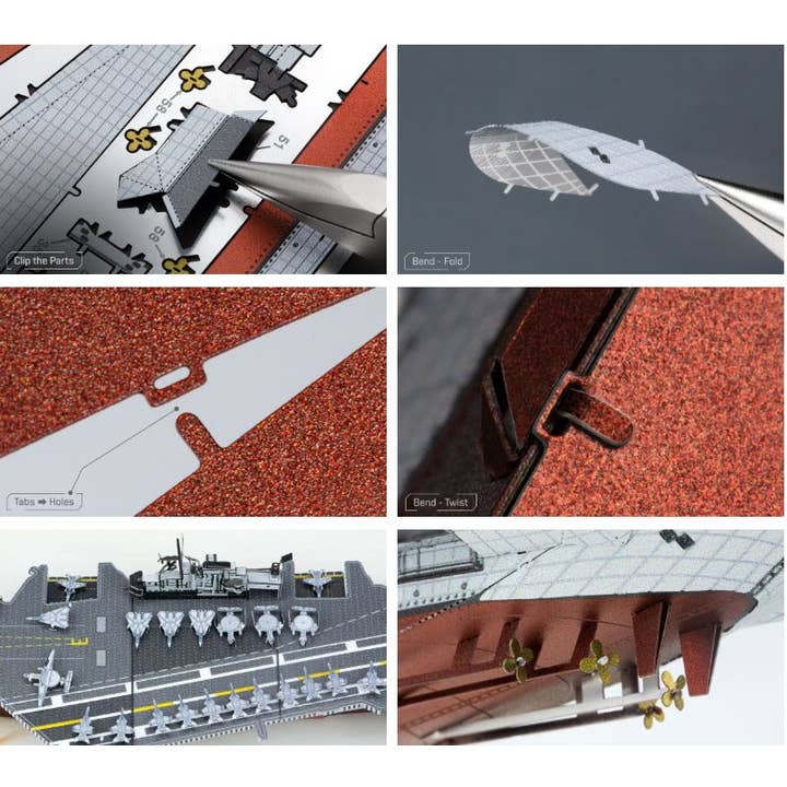 Metal Earth - Wholesale Decorative Tabletop Object - USS Midway Premium Series Metal Earth 3D Model kit6