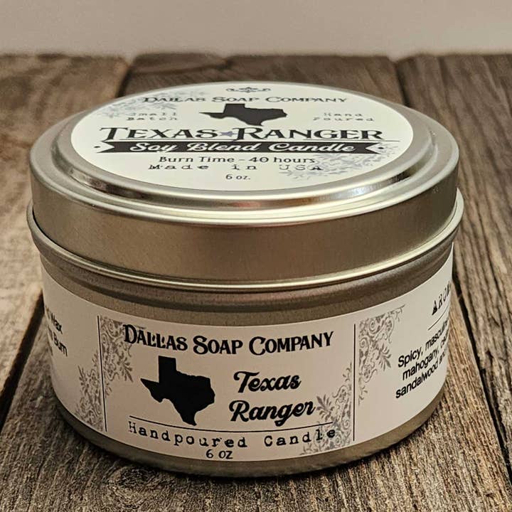 Dallas Soap Company - Wholesale Travel Candles - Texas Ranger Candle