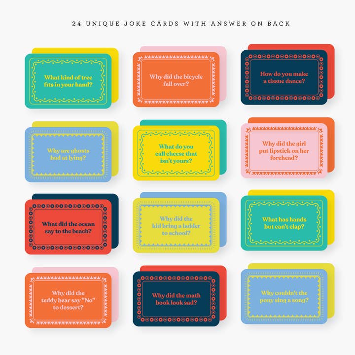 2021 Co. - Wholesale Stationery/Notecard Set - Lunchbox Jokes set of 24 notecards in metal tin1