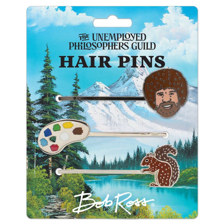 Unemployed Philosophers Guild - Wholesale Hair Pin - Bob Ross Hair Pins