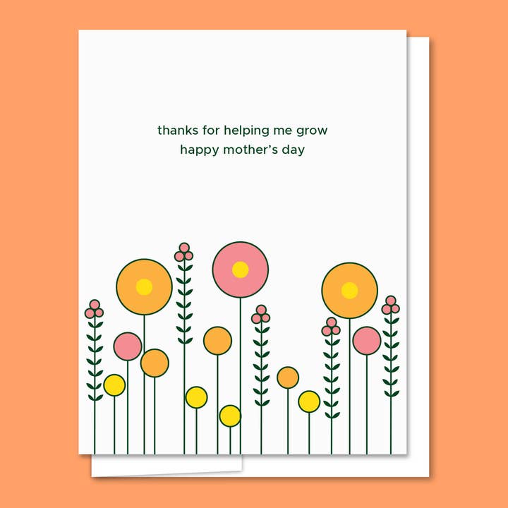 Quick Brown Fox Letterpress - Wholesale Mother's Day Card - Poppies Mom - Letterpress Mother's Day Card