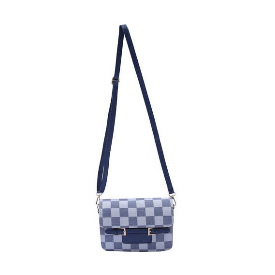 Ladies Checkered Cross Body Bag for wholesale by Nima Accessories Inc