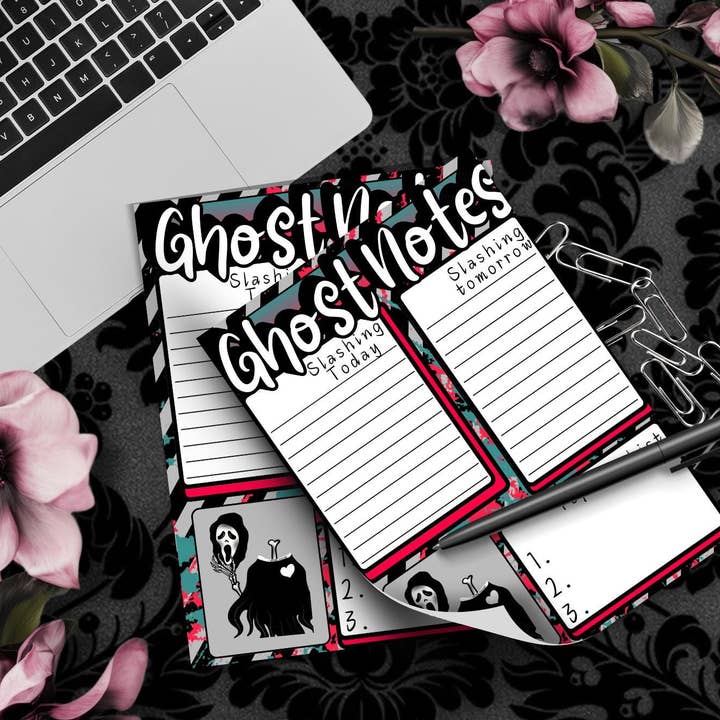 Geister-Notizen-Schlitzer-Notizblock: Gruselige To-Do-Liste Schreibwaren für den Großhandel von Gothic Garage