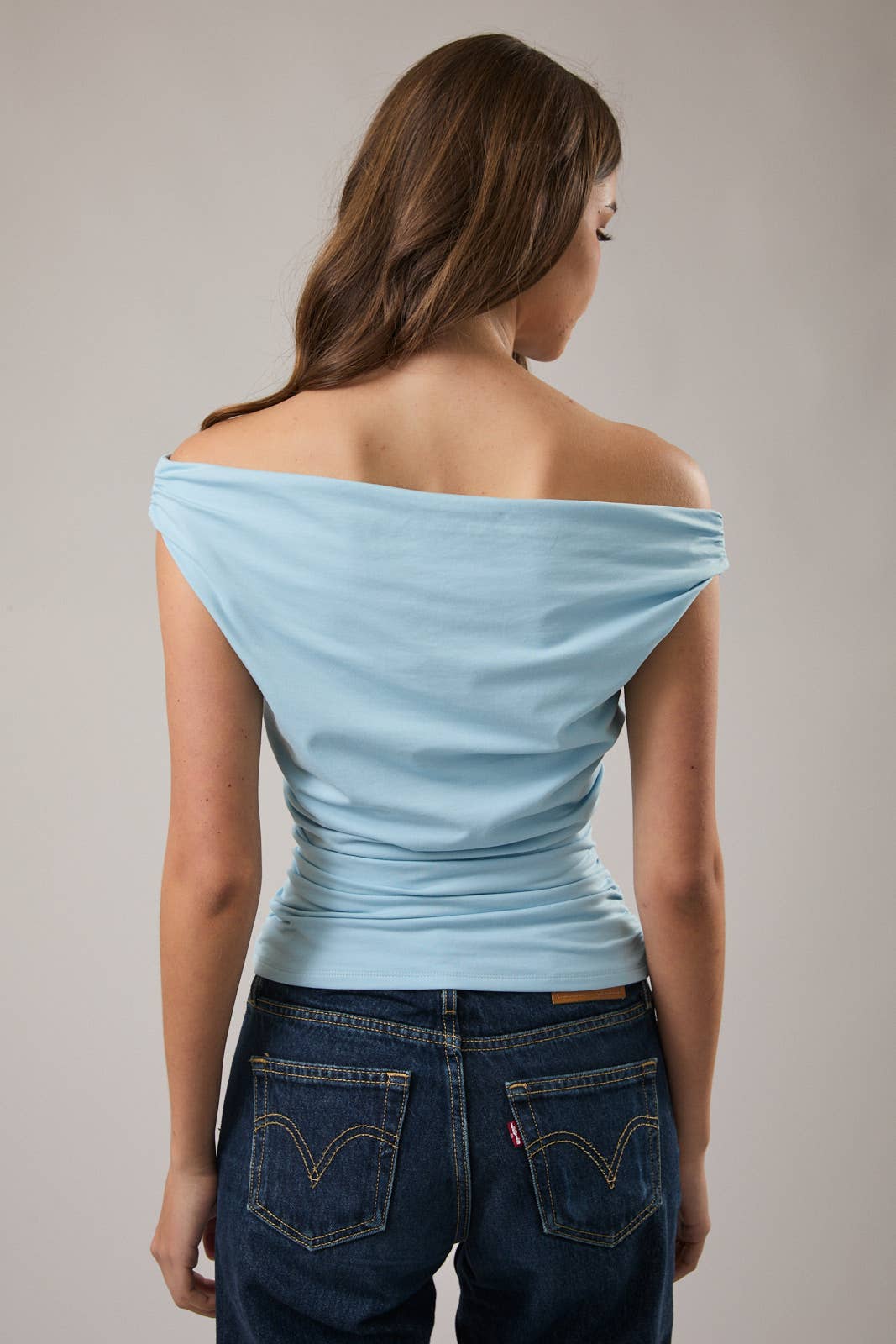 LE LIS - Wholesale Blouse - Women's - OFF THE SHOULDER TOP WITH RUCHING9