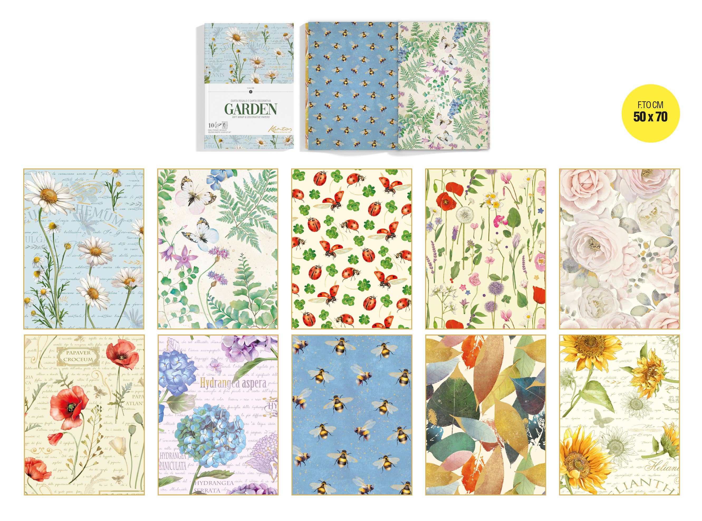 San Lorenzo Design - Wholesale Flat Wrap - Florentine  Wrapping Paper Assortment Books, 10 Folded Sheet2