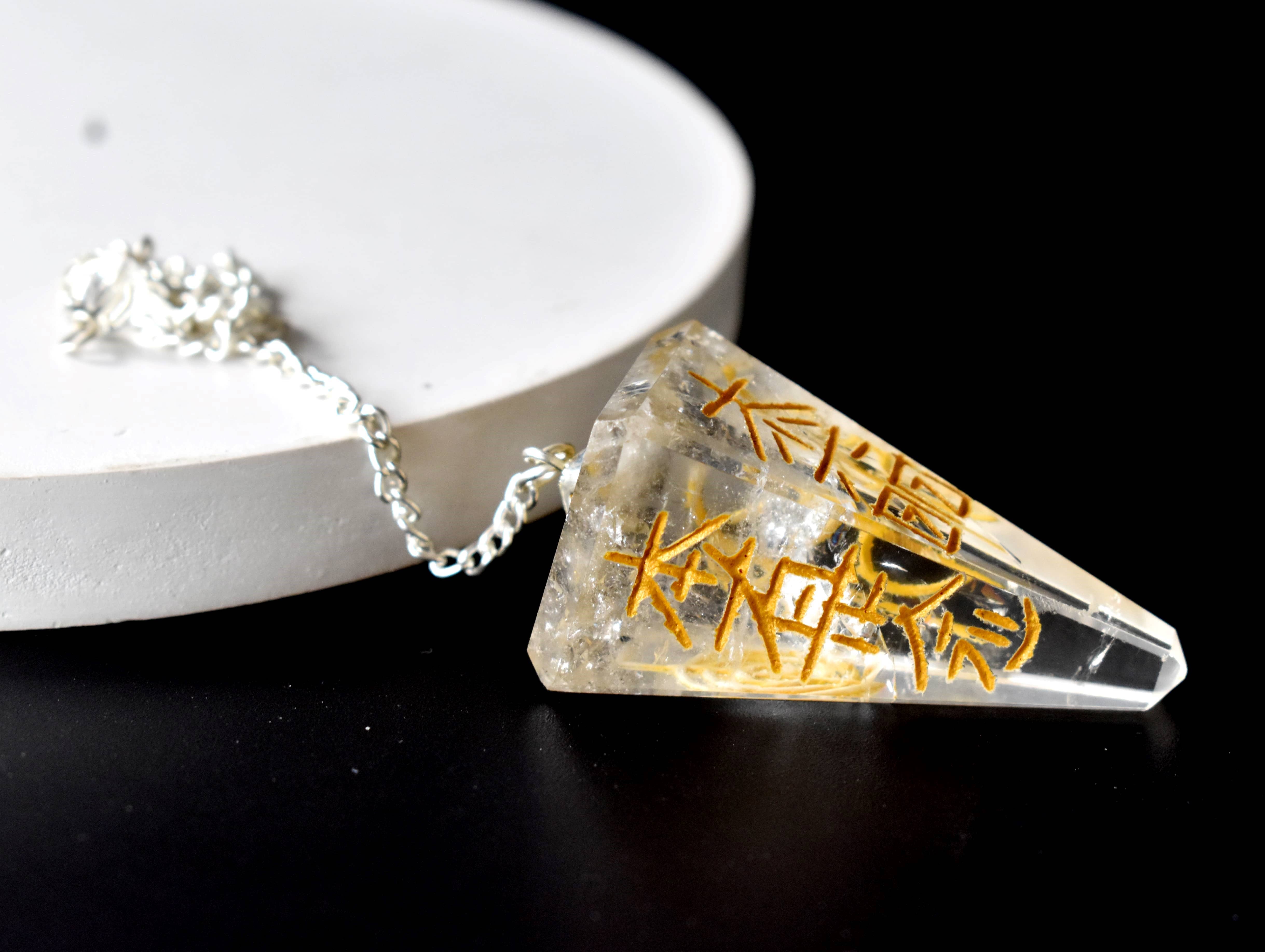 Soothing Crystals - Wholesale Meditation Supplies - Dowsing Pendulum | Crystal Quartz | Faceted & Reiki Pendulum6