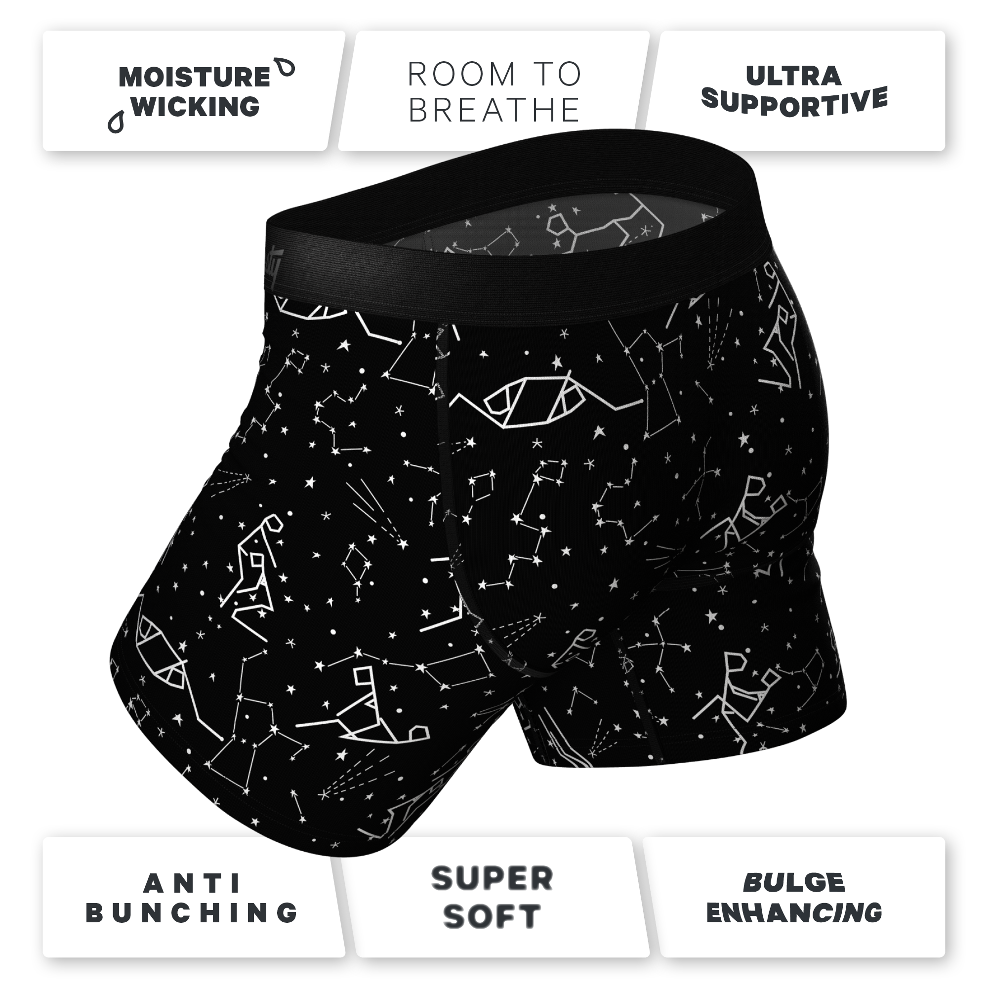 Shinesty, Inc - Wholesale Underwear - Men's - The Big Bang | Glow In The Dark Constellation Ball Hammock® Pouch Underwear4