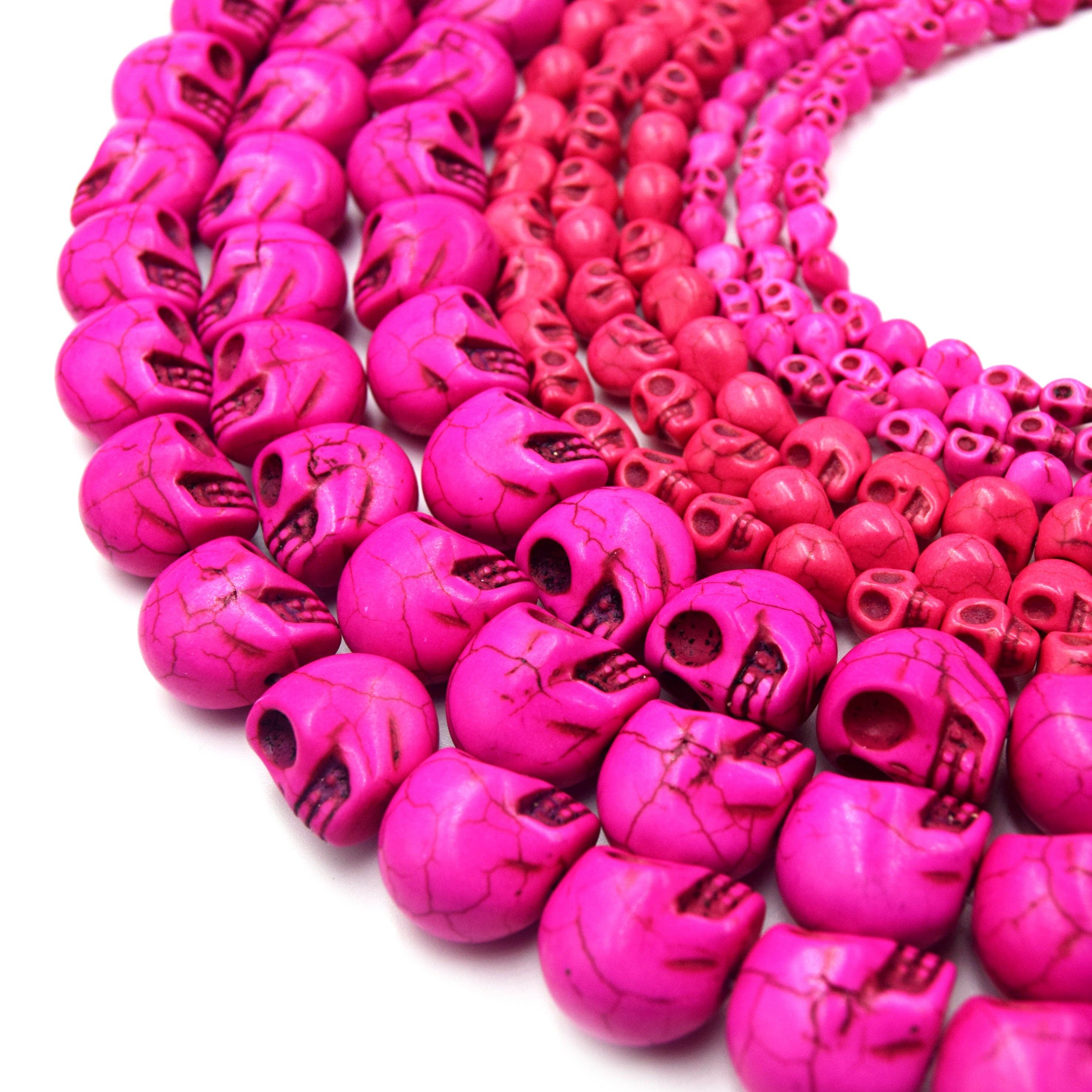 Only Beads - Wholesale Beads - Howlite Skull Beads | 6mm, 8mm, 10mm | Multicolors5