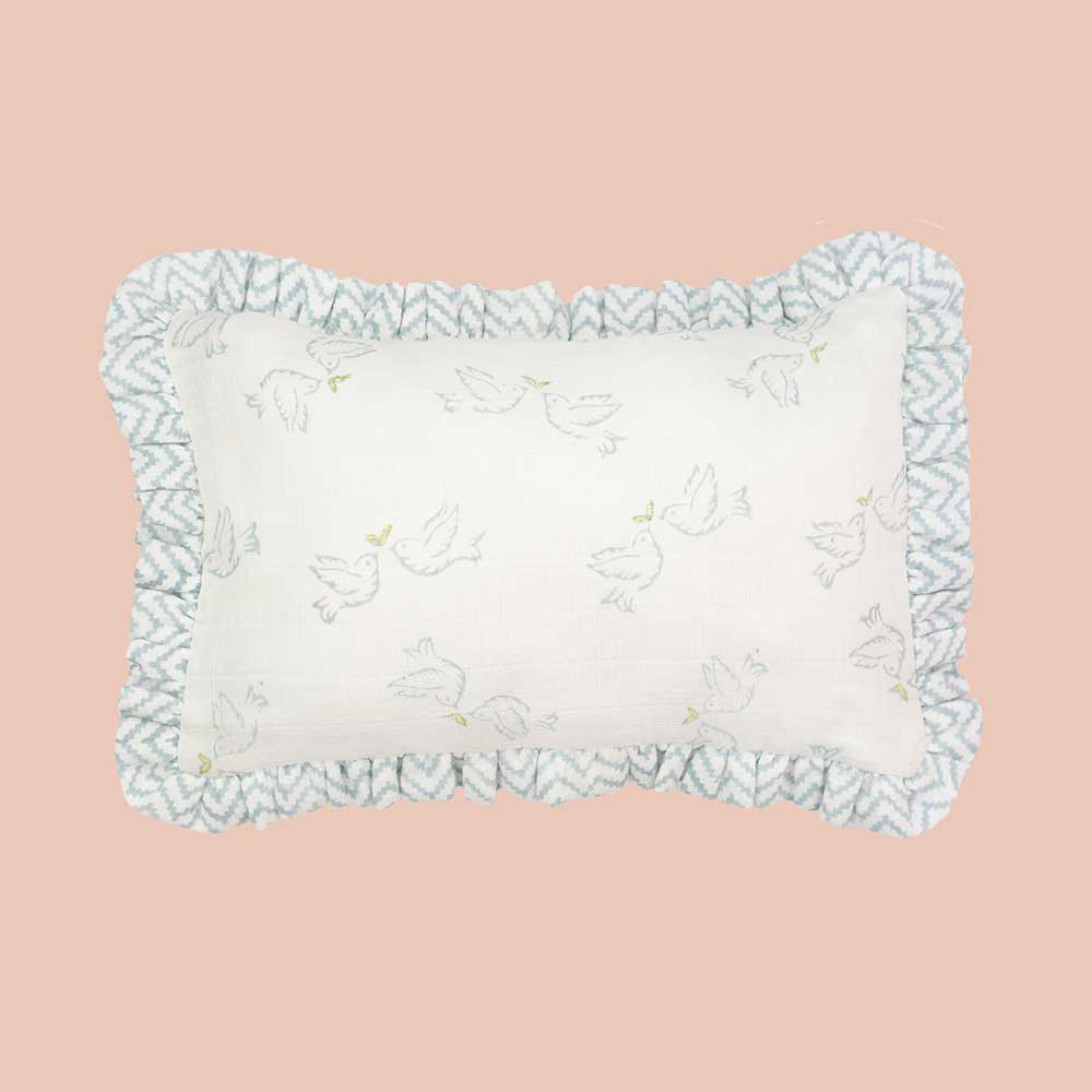 Willa and the Bear - Wholesale Pillow/Cushion - Kids & Baby - Muslin Ruffle Mini Pillow2