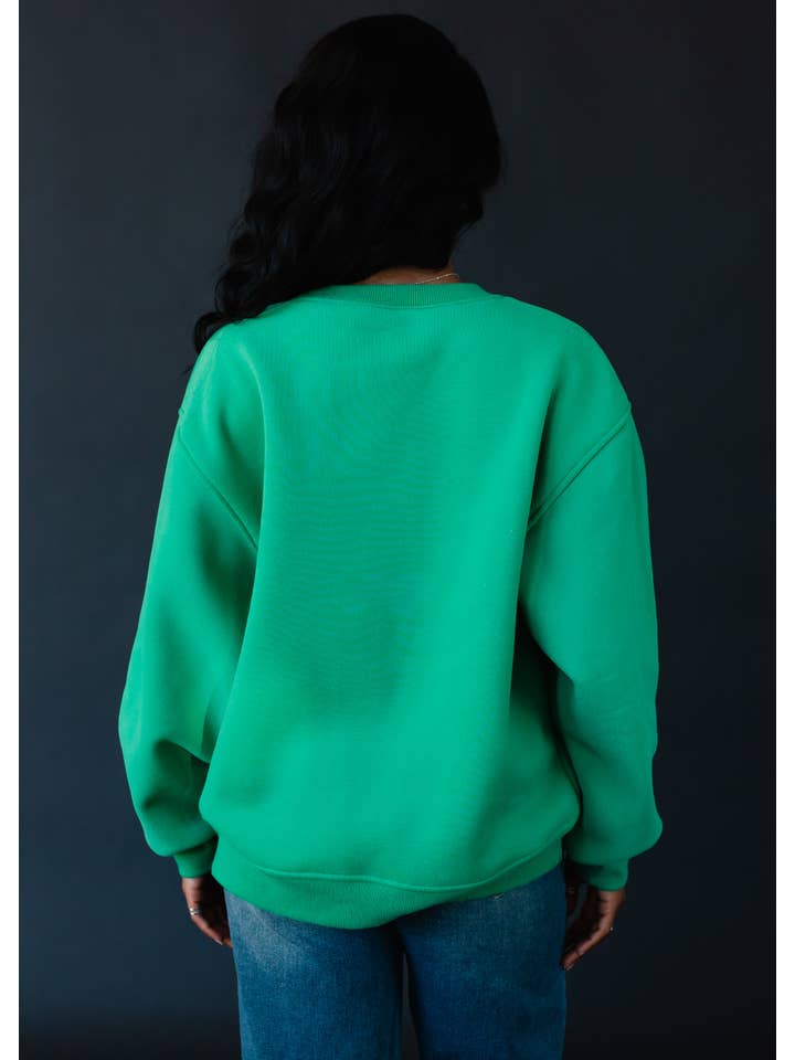 Panache Apparel Co. - Wholesale Graphic Sweatshirt - Women's - Green Ski Club Sweatshirt