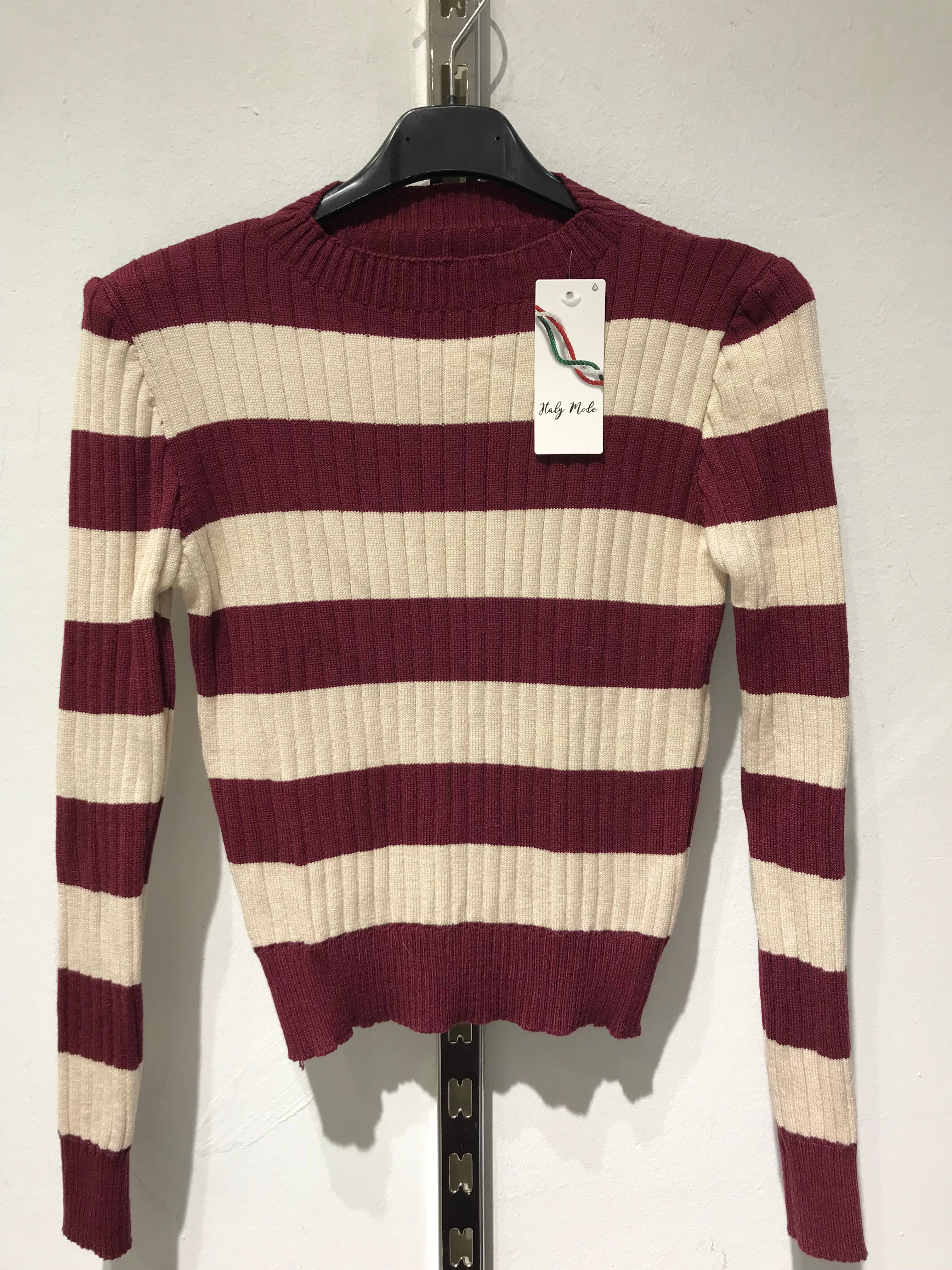 Only Yuan - Wholesale Knit Sweater - Women's - ref 24321 striped jersey6