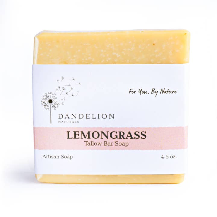 Dandelion Naturals - Wholesale Bar Soap - Lemongrass Tallow Bar Soap | Tallow Skin Care | Bar Soap1