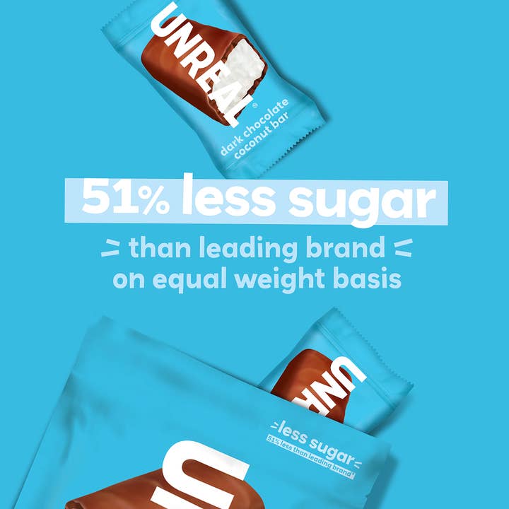 UNREAL - Wholesale Chocolate Bar - Dark Chocolate Coconut Bars - 6 Bag Case3