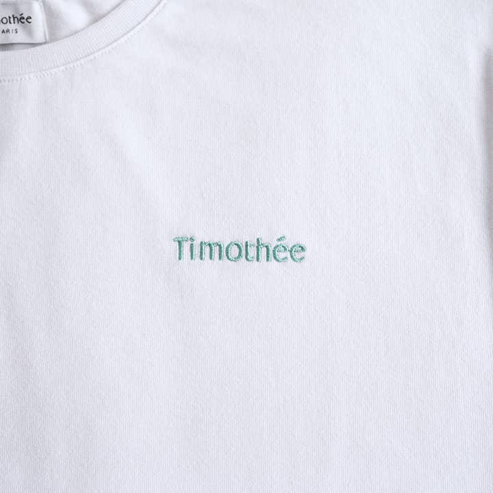 T-shirt Timothée à manches courtes Vert menthe pour la vente par Timothée Paris