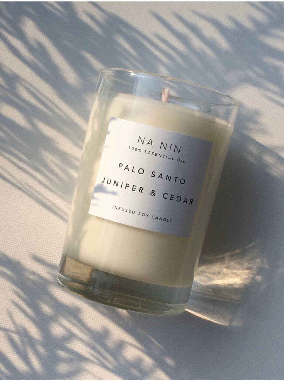 Na Nin - Wholesale Jar/Filled Candle - Palo Santo, Juniper, & Cedarwood Soy Candle / Available in 5oz & 8oz4