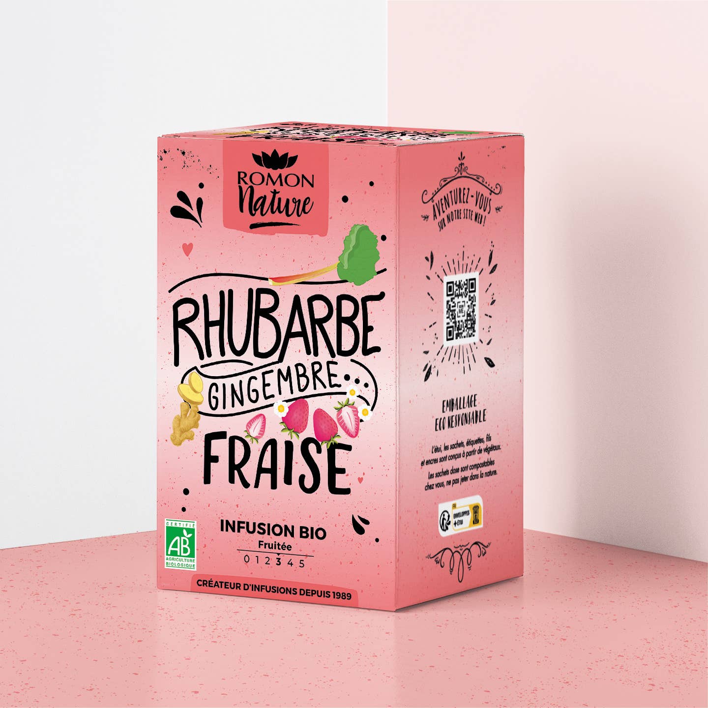 PROVENCE D'ANTAN - Wholesale Health/Detox Tea - Organic Rhubarb Ginger Strawberry Infusion*0