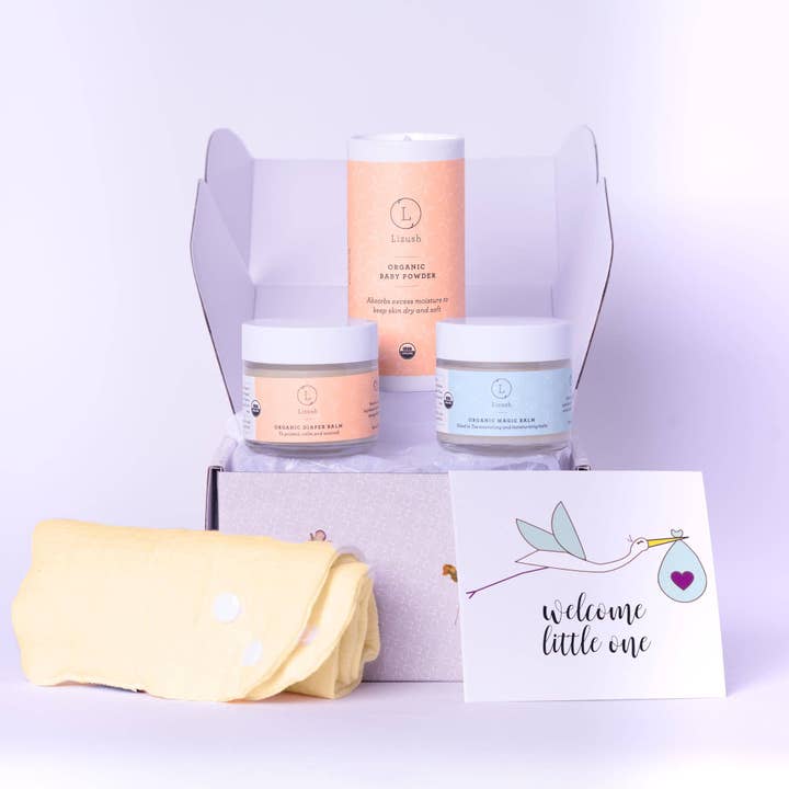 Set Regalo Neonato Cura Organica - Benvenuto Piccolino! per la vendita all'ingrosso da parte di Lizush