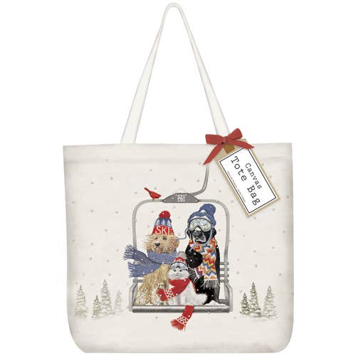 Ski Lift Pets Tote Bag for wholesale by Mary Lake-Thompson Ltd.
