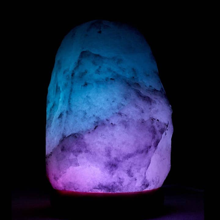 Farveskiftende USB Himalaya Saltlampe (0,5–1 kg) LED Mini for engroshandel hos Himalayan Trading Co.®