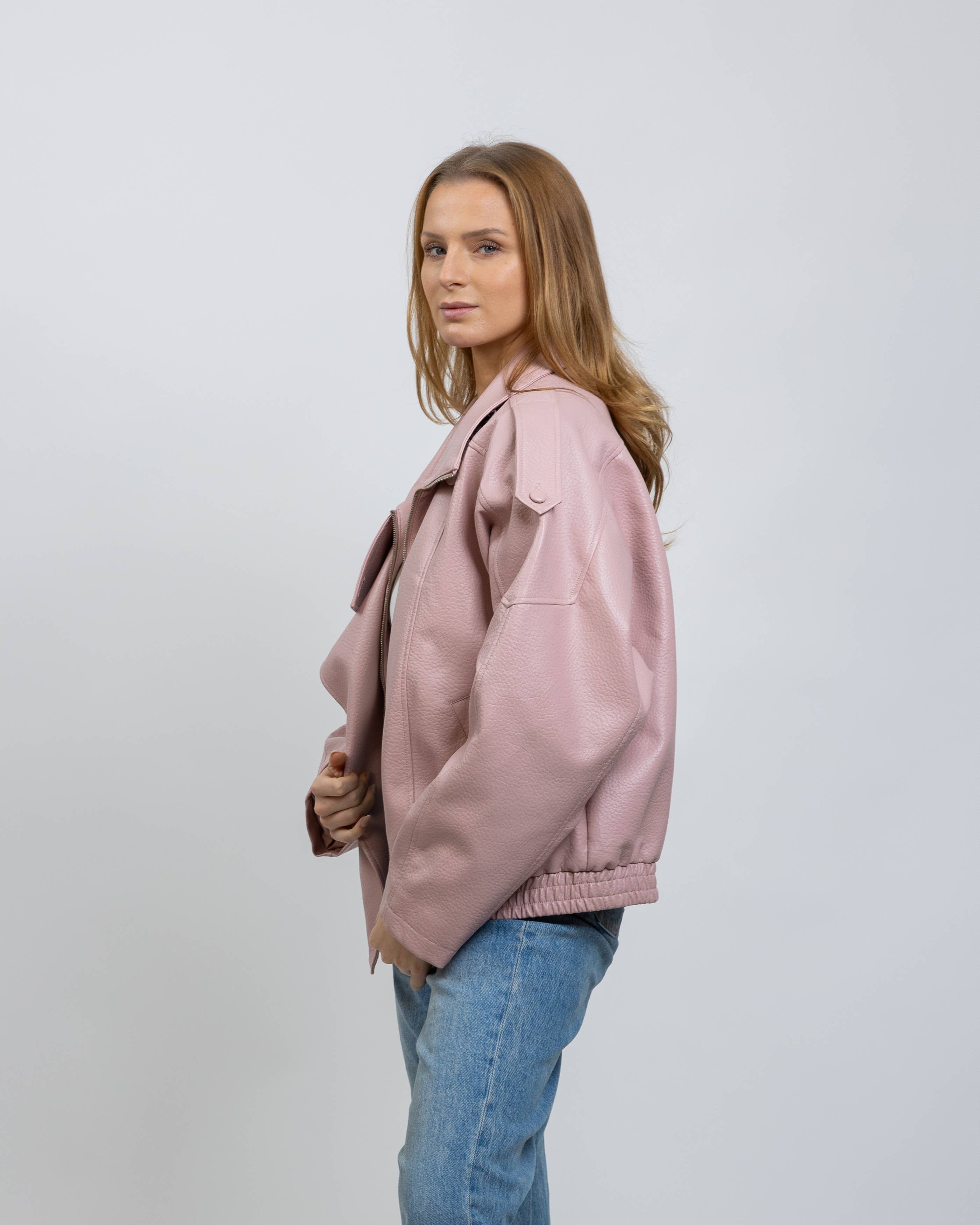 KZELL PARIS - Wholesale Leather Jacket - Women's - FAUX LEATHER BIKER JACKET25