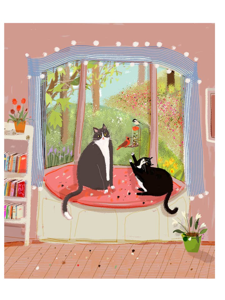 The Birdwatchers Print for wholesale by The Dancing Cat