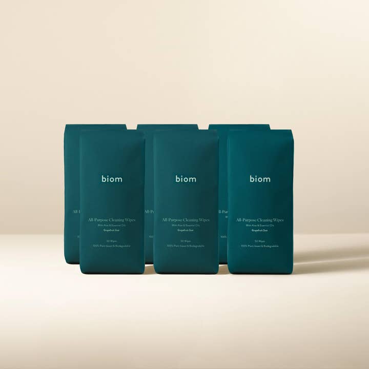 biom - Wholesale Face & Body Wipes - All-Purpose Wipes - Biom Homeâ„¢ Refills - 300 Count (6 Pack)