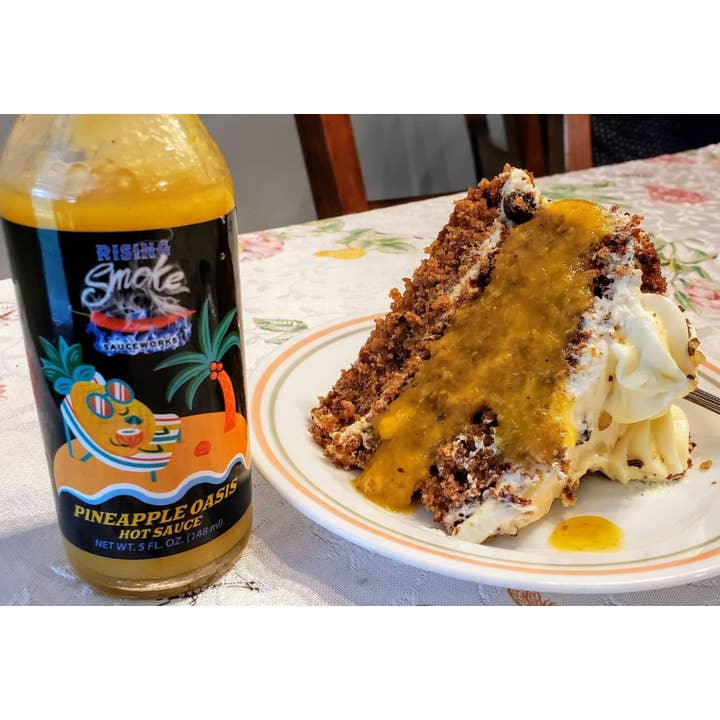 Rising Smoke Sauceworks – wholesale Hot sauce – 5 oz Pineapple Oasis Hot Sauce (half case - 6 bottles)