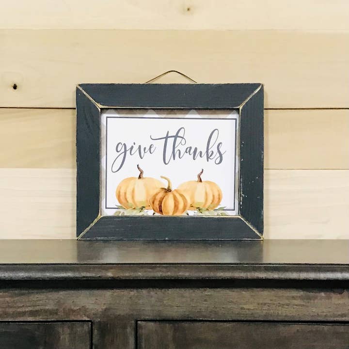 JanMichaels Art & Home - Wholesale Wall Sign - LET720A Give Thanks for Fall CLEARANCE