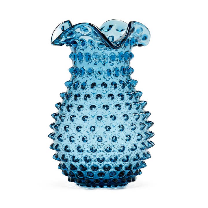 Hobnail Vaas | Middernacht Blauw | Bloemblad | Boheems Kristal voor wholesale door Maure Luxury Gifts