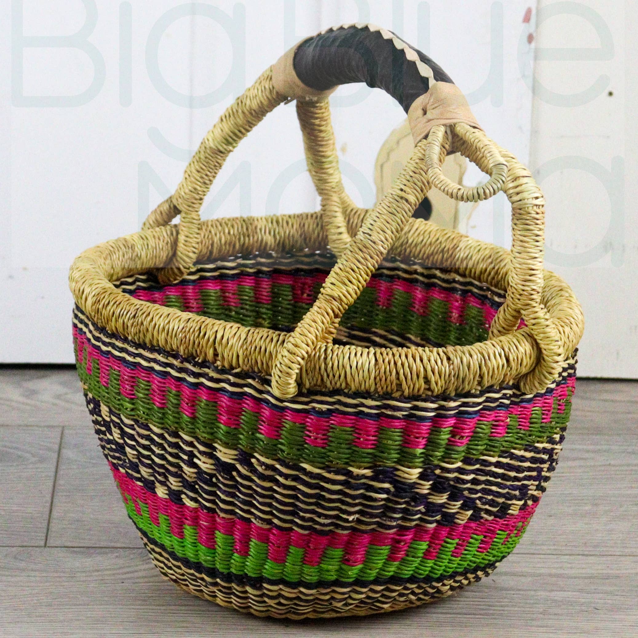 Big Blue Moma - Wholesale Basket - Round Small - Traditional Palette12