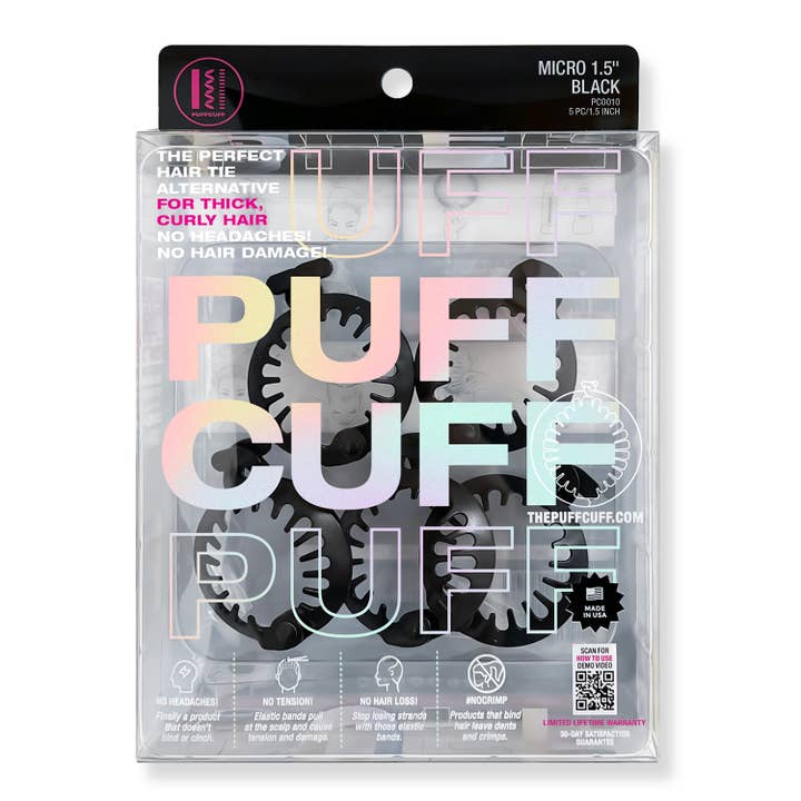 PUFFCUFF – Clips para cabelo - Mulher por atacado – MICRO MULTI-PACK - MOLAS PARA CABELO - 1,5 Polegadas (5 UNIDADES)1