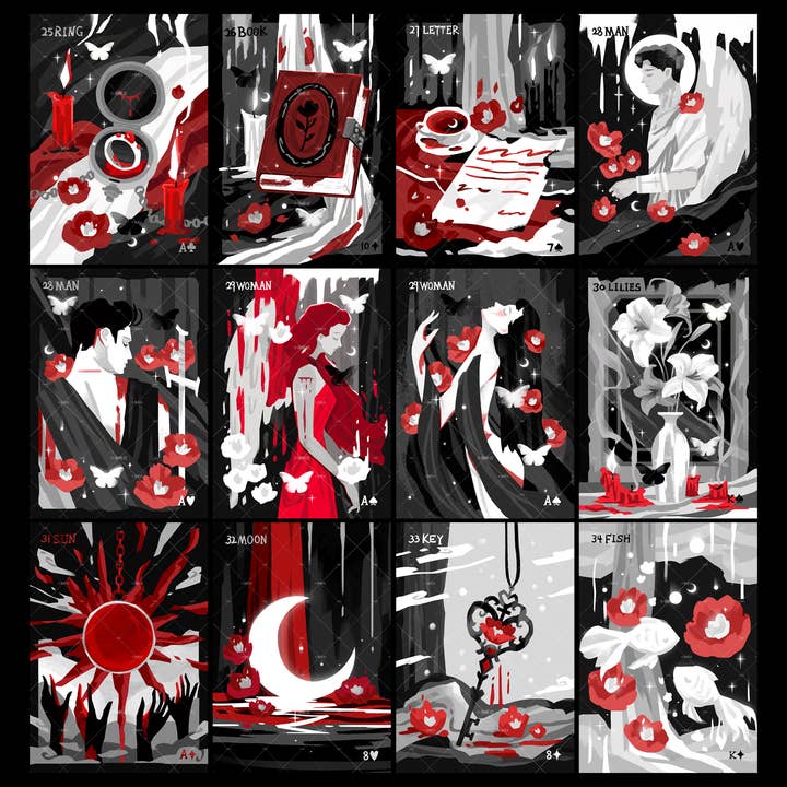 Vermilion Collection - Wholesale Tarot Cards - Blood Nightmare Lenormand13