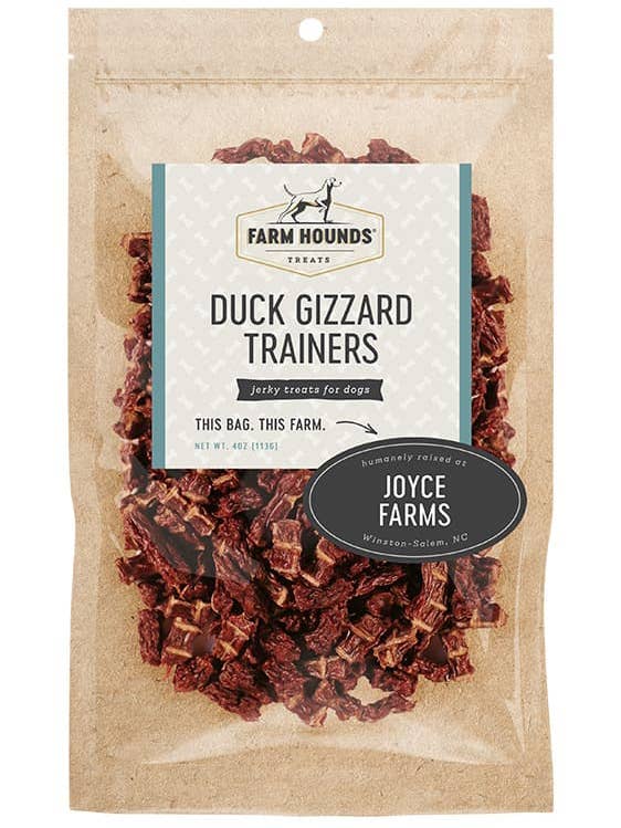 Duck Gizzard Trainer Treats - All-Natural - 4oz for wholesale by Farm Hounds