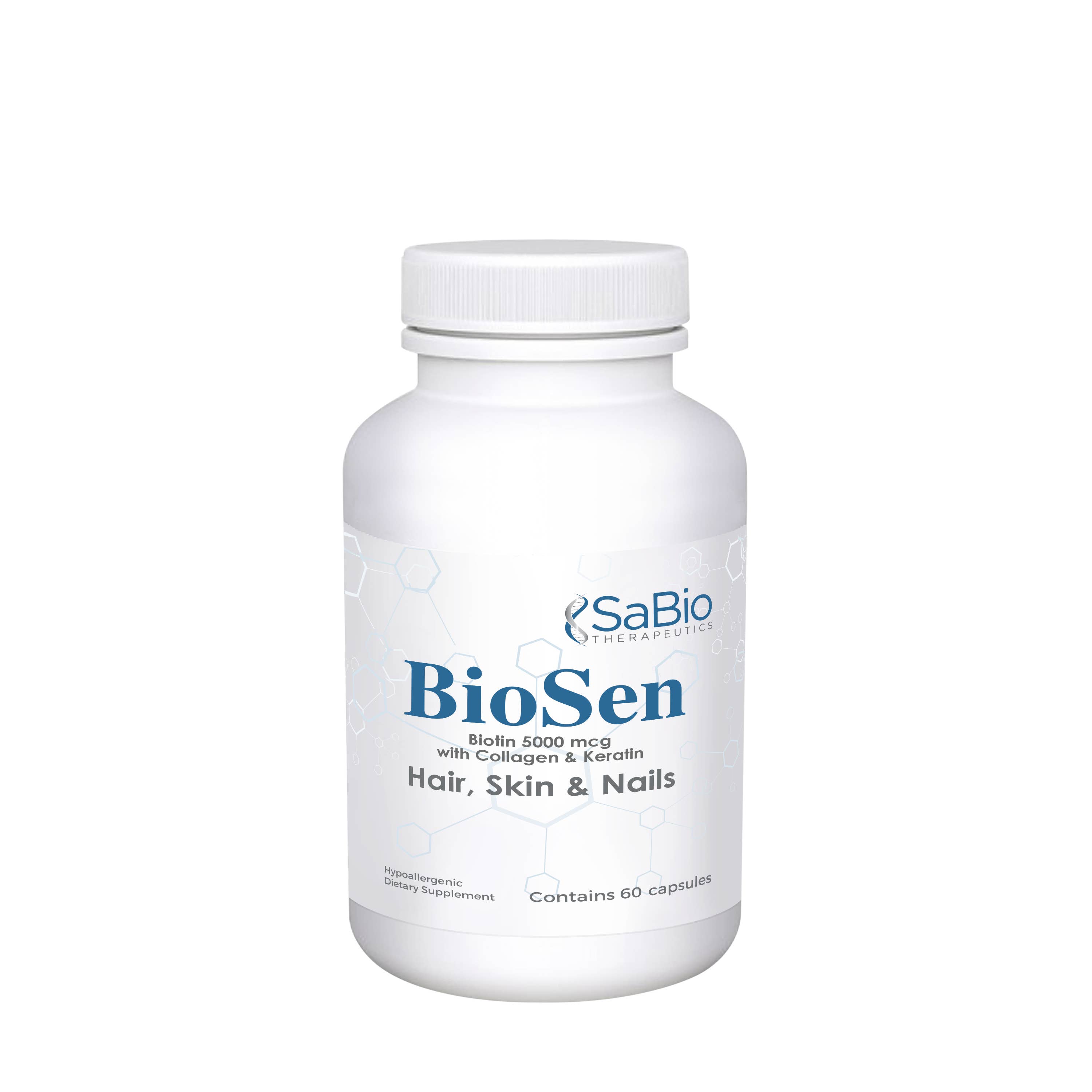 SaBio Therapeutics - Wholesale Oral Supplement/Vitamin - BioSen - Skin, Hair, & Nail Support