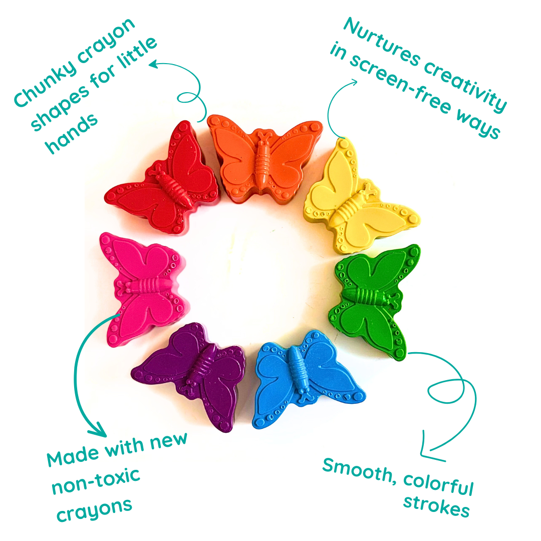 Wonder Hue Crayon Co. - Wholesale Crayons - Kids & Baby - Butterfly Shaped Crayons, Non-Toxic Easter / Spring Gift3