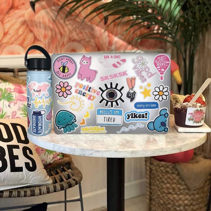 EL NIDO DESIGN - Vente Autocollant - Paquet de 100 autocollants multicolores2