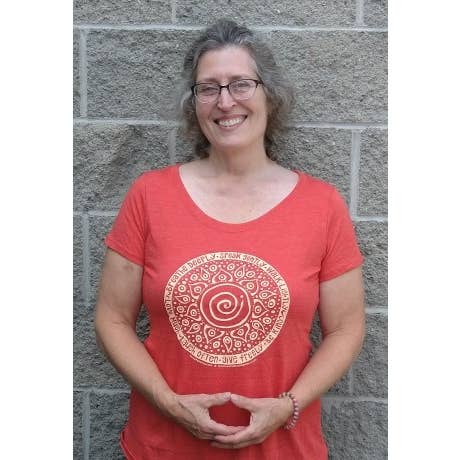 T-Shirt - Breathe Deeply - Fitted Eco Tri-Blend for wholesale by Syracuse Cultural Workers