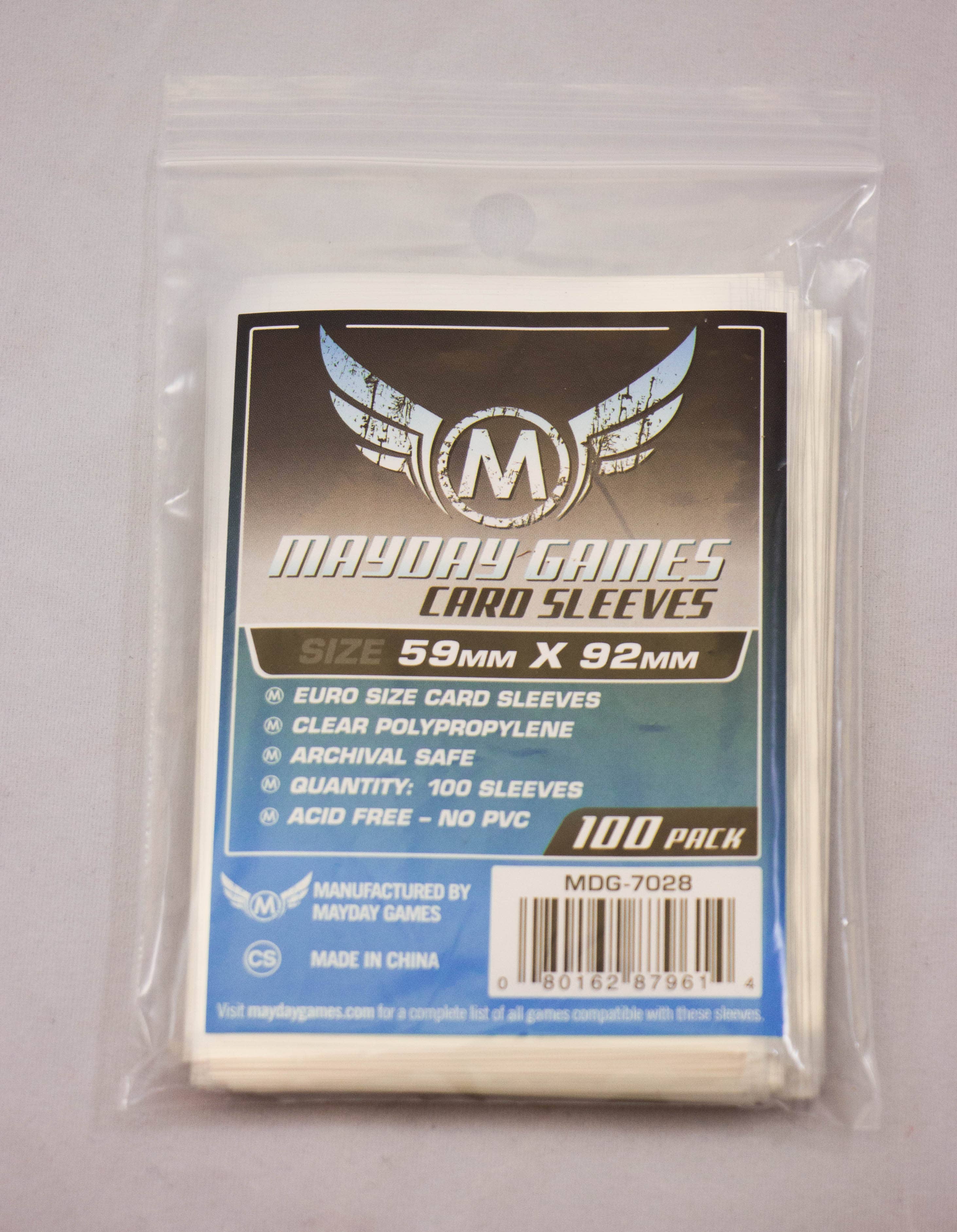 Mayday Games - Wholesale Card Game - Euro Card Sleeve - Pack of 100 - 59 MM X 92 MM7