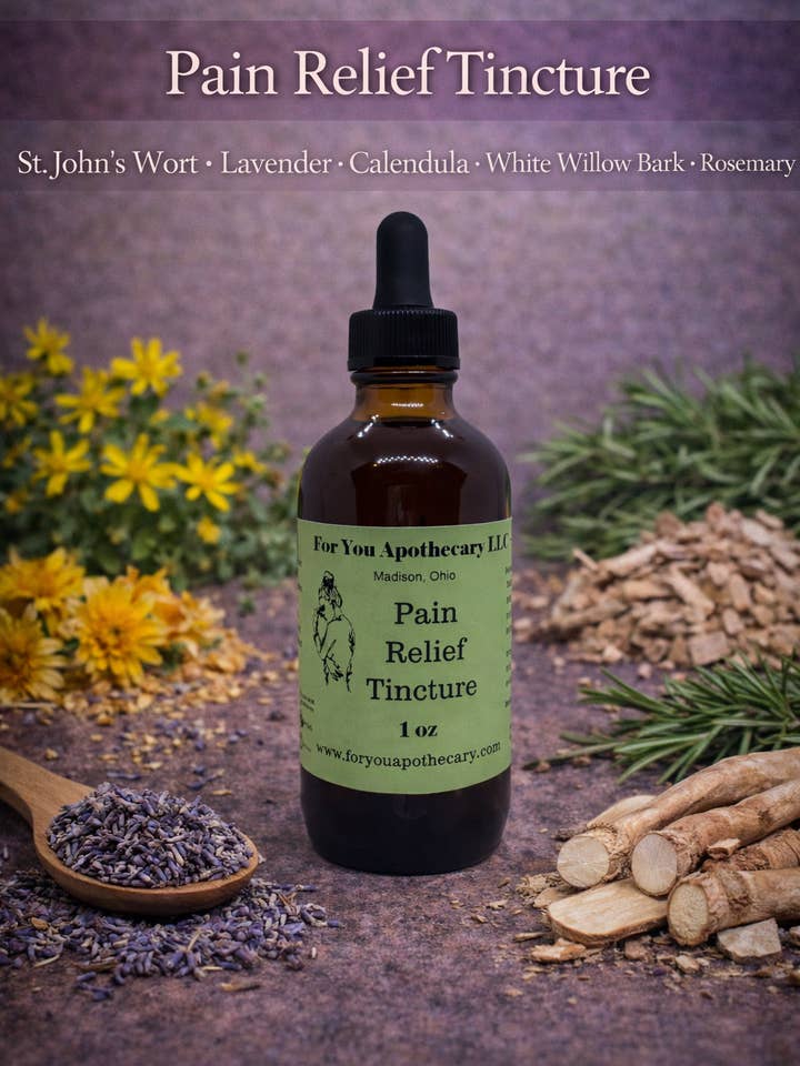 Teinture à base de plantes antidouleur pour la vente par For You Apothecary LLC