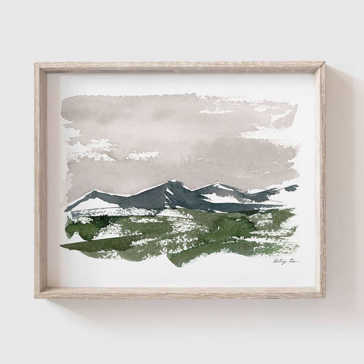 Landschapskunstdruk „Rocky Mountains” (ingelijst of niet ingelijst) voor wholesale door Whitney Rain Studio