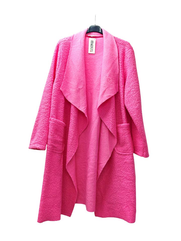 Superbia – wholesale Coat – Women’s – New Italian Soft One Size Water fall Coat with Two Pocket 5