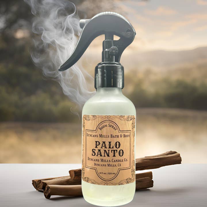 Linen & Room Spray ~ Palo Santo Sandalwood for wholesale by Duncans Mills Candle Co.
