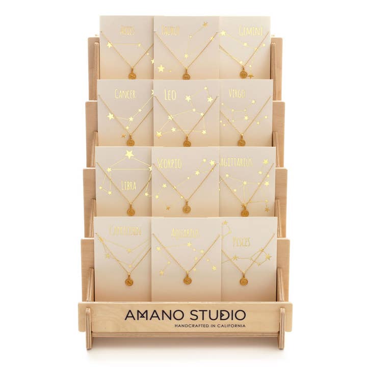 Amano Studio - Wholesale Retailer Display - Jewelry - Tiny Zodiac Medallion Package
