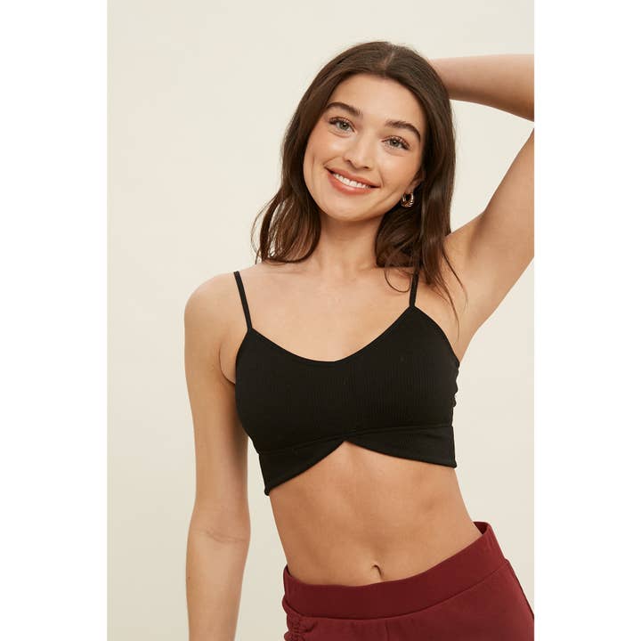 Wishlist Apparel - Wholesale Bralette - Women's - RIBBED SEAMLESS BRALETTE WITH DETAIL / WL22-6622