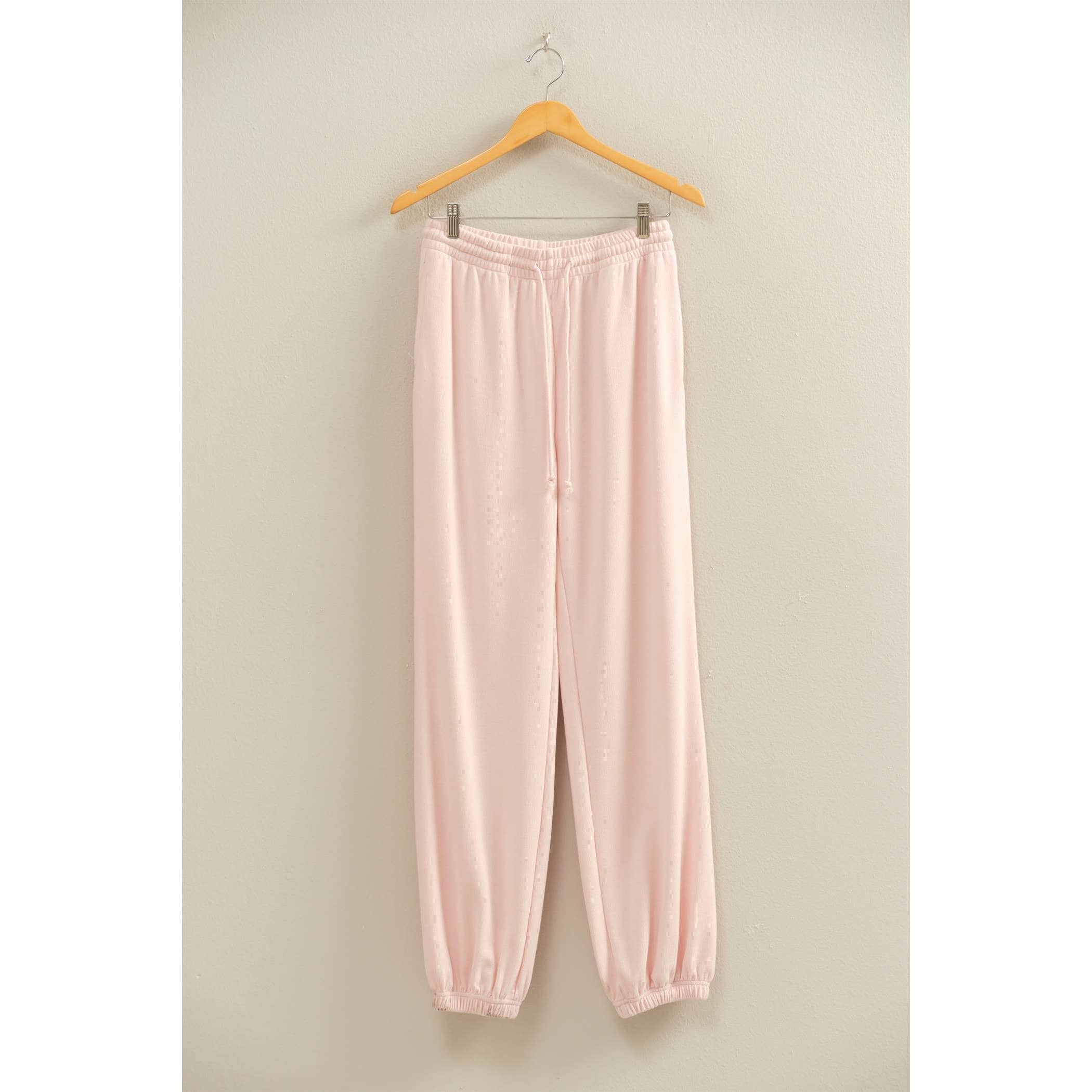 Double Zero - Vendita all'ingrosso Pantaloni sportivi/da jogging loungewear - Donna - Pantaloni jogger a costine morbide con coulisse e vestibilità comoda0